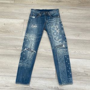 Ralph Lauren bandana print jeans.